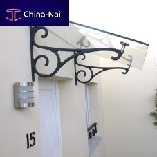 Door canopy GALAaluminumglassinclined