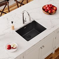 Black kitchen sink ELGU2522BK0single-bowlwithout drainboardquartz