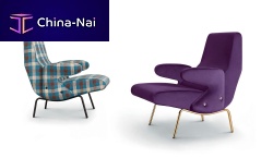 Contemporary armchair DELFINOfabricwith footrest