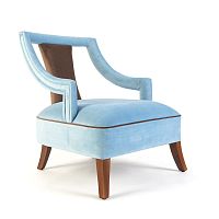 Traditional armchair BELLA fabricwooden
