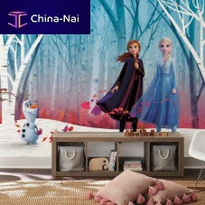 Contemporary wallpaper Disney Frozen 2 Woodland Treevinylchildren's patternwallpaper look