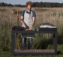 Outdoor kitchen ULAELU : FRAMEcontemporaryaluminumhandleless