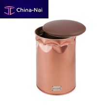 Original design pouf 5621metalwith storage compartmentupholstered