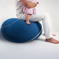 Contemporary pouf JUNOwoolovalhandmade