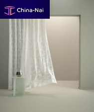 Patterned sheer curtain fabric AVAcottonpolyester