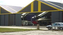 Light aircraft hangar for helicopterfor gliderfor airport