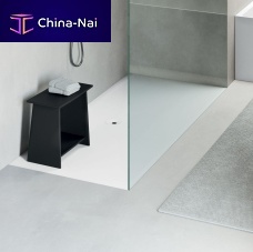 Rectangular shower base FluidorecessedCorian®custom