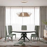 Contemporary chair Boulevard indoorfabricpolished stainless steel base