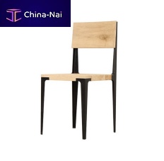 Contemporary chair TAUwoodenmetal basehome