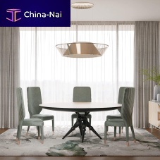 Contemporary chair Boulevard indoorfabricpolished stainless steel base