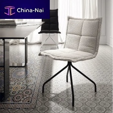 Contemporary chair ARA B2indoorfabricmetal base