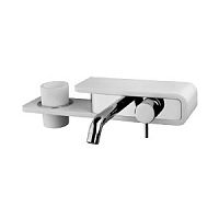 Washbasin mixer tap PAD: PDCR208BO wall-mountedchromed metalbathroom