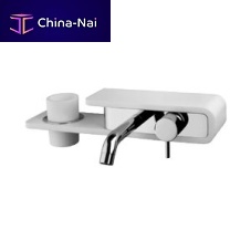 Washbasin mixer tap PAD: PDCR208BO wall-mountedchromed metalbathroom