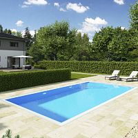 Overflow swimming pool outdoorin-groundconcrete