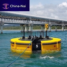 Mooring buoy Catamaran high seascylindricalyellow