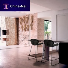 Contemporary bar stool WIREleatherfabricstainless steel base