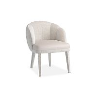 Contemporary chair CARESSindoorfabricwooden base