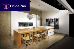 Contemporary kitchen BEGINNwood veneerlacquered woodstone