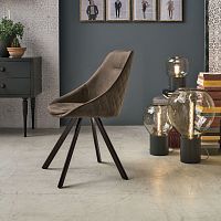 Contemporary chair BILBAOindoorfabricpainted metal base