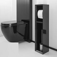 Floor-mounted toilet paper dispenser graniteblack