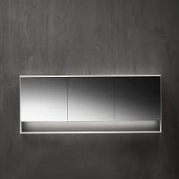 Contemporary bathroom mirror cabinet SHAPE EVOhomewoodenlacquered