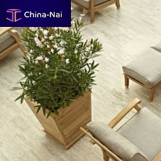Teak planter HERITAGEsquareverticalcontemporary
