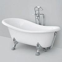 Oval bathtub HERMITAGE with legsacrylicwhite
