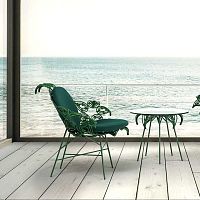 Contemporary armchair CHITAfabricrattansteel