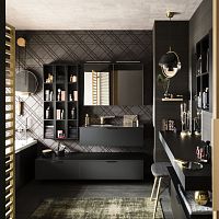 Contemporary bathroom ARCHIglassFenix NTM®graphite