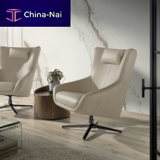 Contemporary armchair 5090leatherwith removable cushionhigh-back