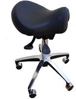 Dental stool SS-5105height-adjustableon casterssaddle seat