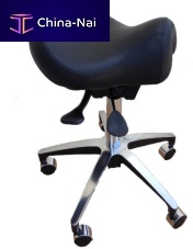 Dental stool SS-5105height-adjustableon casterssaddle seat
