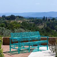 Contemporary garden bench A'marepolycarbonatewith backrestwith armrests