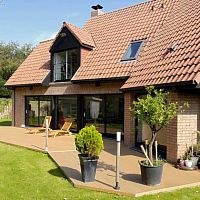 Wood deck board XYLTECH® compositestainless steelwood look