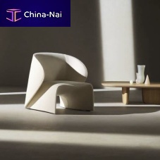 Contemporary armchair Narinarifeltpolyurethanebrown