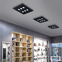 Surface-mounted light fixture DADOLEDsquarefor public space
