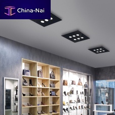 Surface-mounted light fixture DADOLEDsquarefor public space