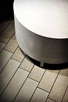 Contemporary pouf GLYPHOfabric