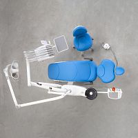 Dental unit with electric chair KISSwith adjustable headrestwith delivery systemwith LED light