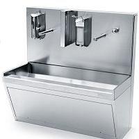 3-station surgical sink stainless steel