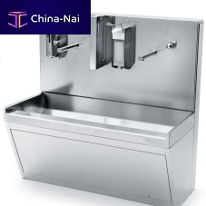 3-station surgical sink stainless steel