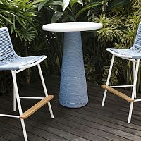 Contemporary bistro table Spool Bareucalyptusgraniterope