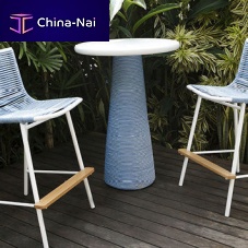 Contemporary bistro table Spool Bareucalyptusgraniterope