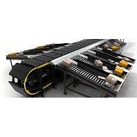Cross-belt sorter MX-Vsbagboxfor boxes