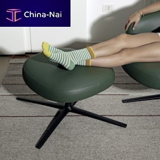 Contemporary footrest Dua Relaxfabricleathermetal