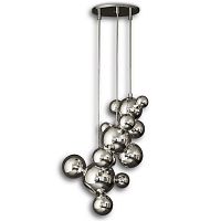 Pendant lamp FALLING BUBBLESbrassglassoriginal design