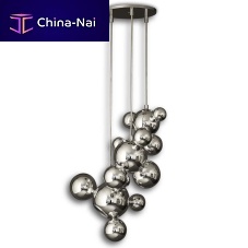 Pendant lamp FALLING BUBBLESbrassglassoriginal design