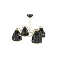 Contemporary chandelier Gambiarrapolished brass4 lightcandelabra