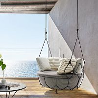 Contemporary hanging chair GRAVITYoutdoorindoorfabric