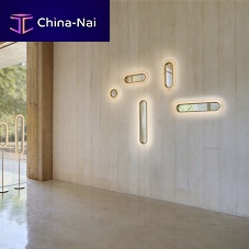 Contemporary wall light LENS SUPEROVALindoorwood veneeroval